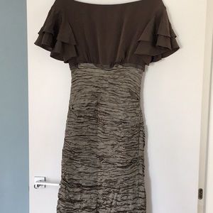 Nicole Miller Peplum Ruched  PROM Gown